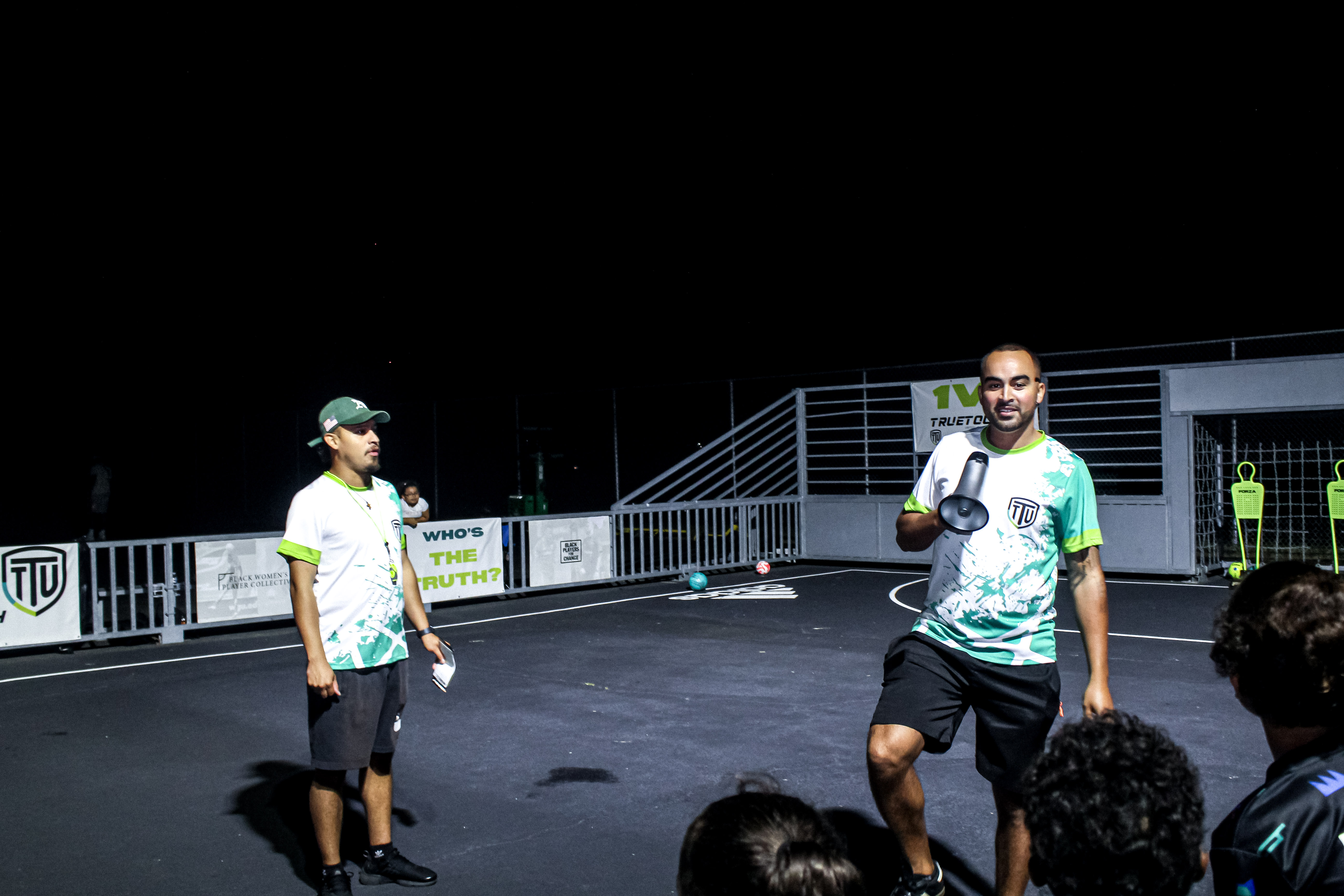TrueTouch United players in a launch day huddle in Woodbridge, Virginia